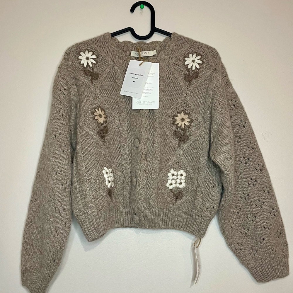 NWT Clover Cardigan in Hazelnut size XS 🍀 🌼 - Picture 6 of 6
